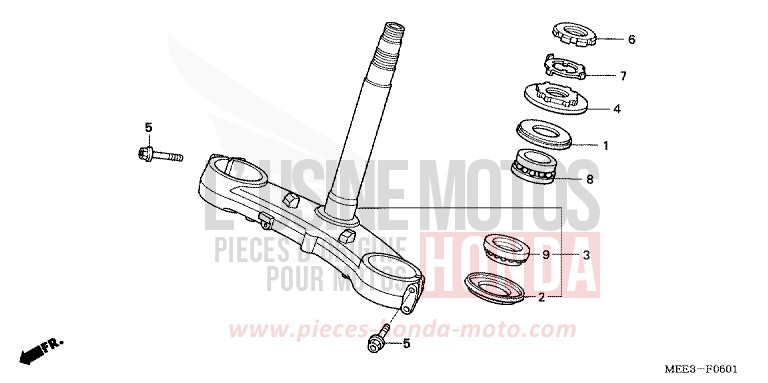 STEERING STEM (CBR600RR5/6) for CBR600RR CANDY TAHITIAN BLUE (PB215) from 2006
