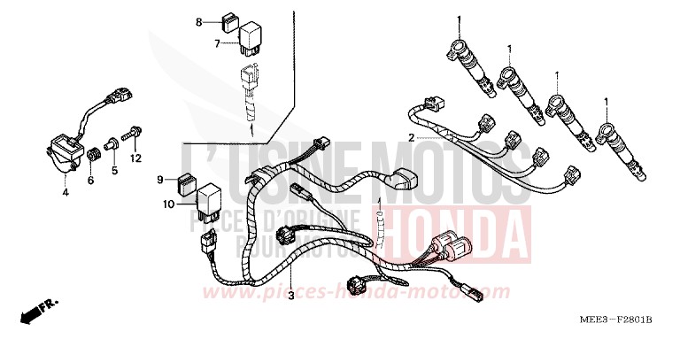SUB HARNESS for CBR600RR CANDY TAHITIAN BLUE (PB215) from 2006