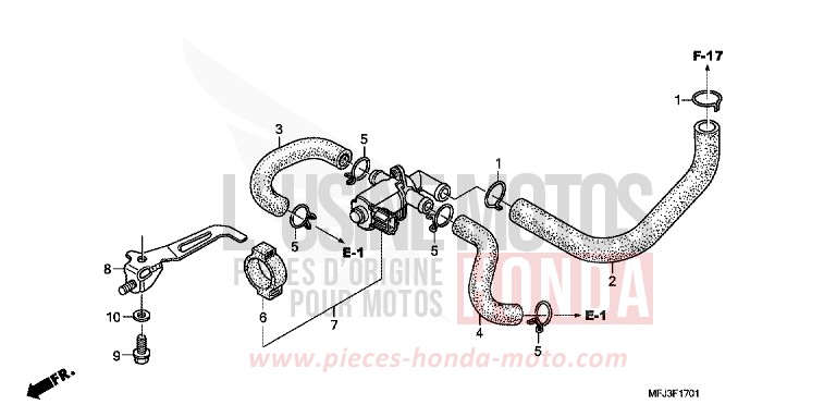 AIR INJECTION CONTROL VALVE for CBR600RR ITALIAN RED (R157BA) from 2007