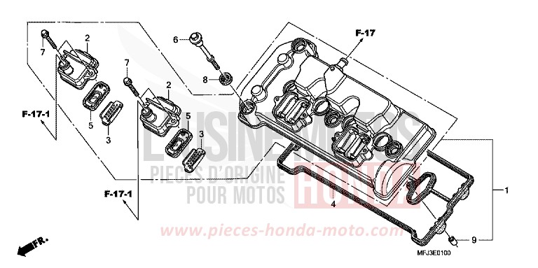 CYLINDER HEAD COVER for CBR600RR ITALIAN RED (R157BA) from 2008