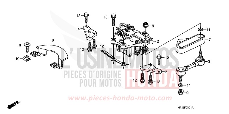 STEERING DAMPER for CBR600RR PEARL SUNBEAM WHITE (NHA66KA) from 2008