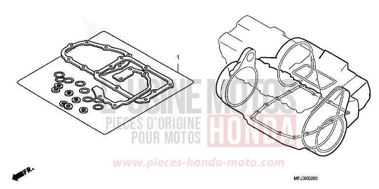 GASKET KIT B for CBR600RR GRAPHITE BLACK (NHB01KB) from 2009