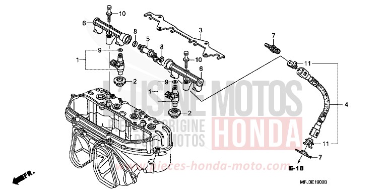 FUEL INJECTOR for CBR600RR GRAPHITE BLACK (NHB01KA) from 2010