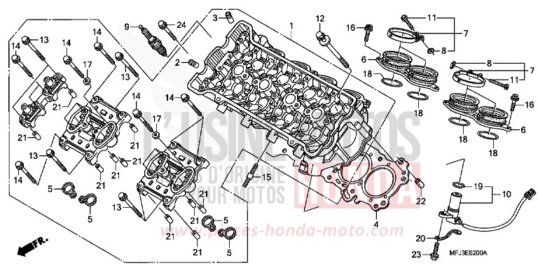 CYLINDER HEAD for CBR600RR PRECIOUS GRAY METALLIC (NH406) from 2011