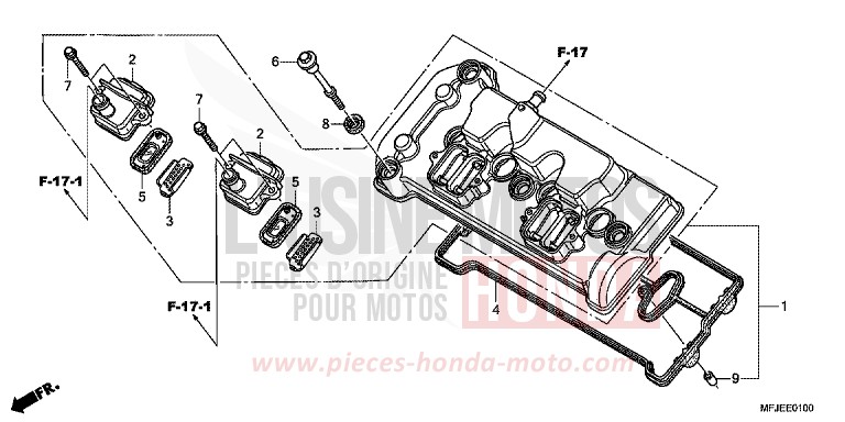 CYLINDER HEAD COVER for CBR600RR VICTORY RED (R334) from 2012