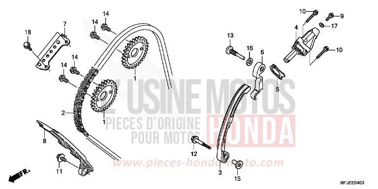 CAM CHAIN/TENSIONER for CBR600RR VICTORY RED (R334) from 2012