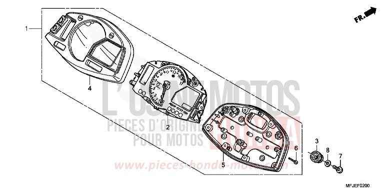 METER for CBR600RR VICTORY RED (R334) from 2012