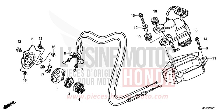 SERVO MOTOR for CBR600RR VICTORY RED (R334) from 2012