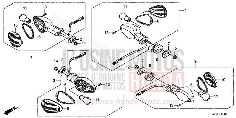 FRECCIA per CBR600RR VICTORY RED (R334) del 2012
