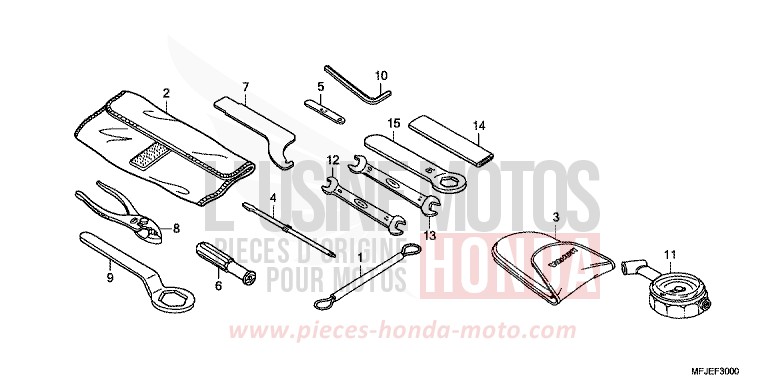 ATTREZZI per CBR600RR VICTORY RED (R334) del 2012