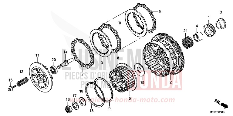 CLUTCH for CBR600RR GRAPHITE BLACK (NHB01) from 2012