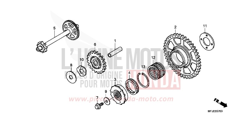 STARTING CLUTCH for CBR600RR GRAPHITE BLACK (NHB01) from 2012