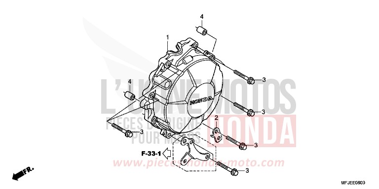 GENERATOR COVER for CBR600RR GRAPHITE BLACK (NHB01) from 2012