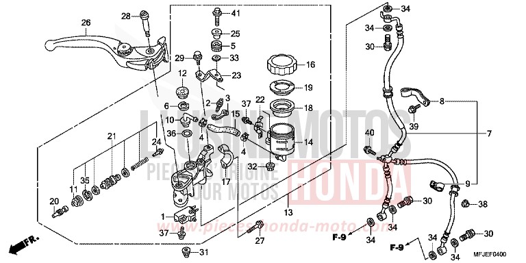 FR. BRAKE MASTER CYLINDER (CBR600RR) for CBR600RR GRAPHITE BLACK (NHB01) from 2012
