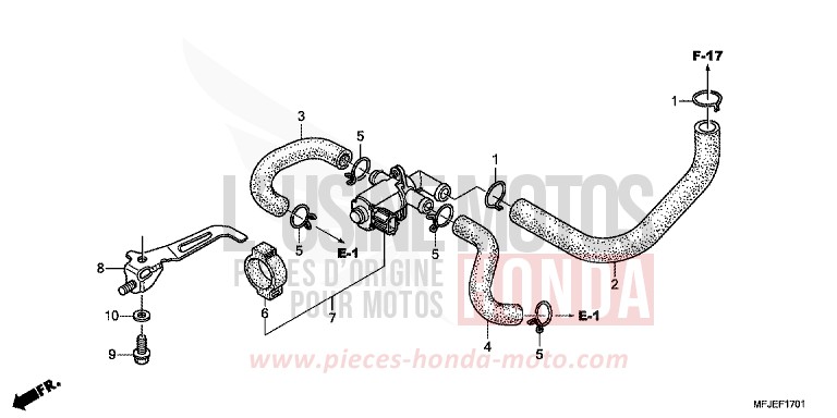 AIR INJECTION CONTROL VALVE for CBR600RR GRAPHITE BLACK (NHB01) from 2012