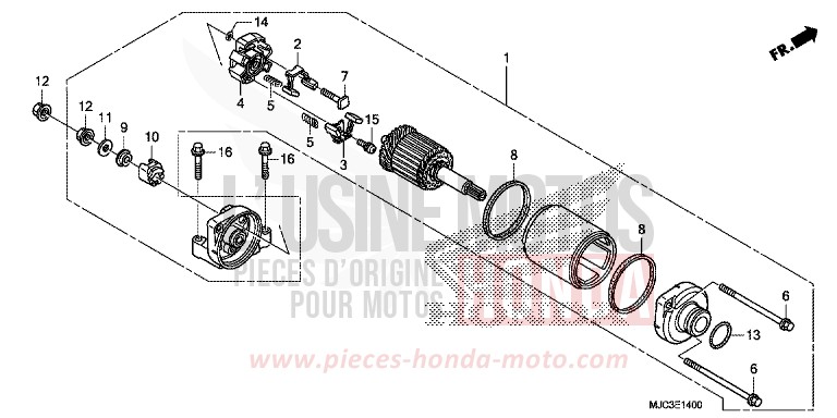 STARTING MOTOR for CBR600RR ROSS WHITE (NH196) from 2013