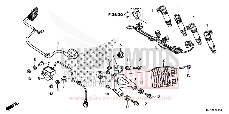 SOTTOCABLAGGIO per CBR600RR ROSS WHITE (NH196) del 2013
