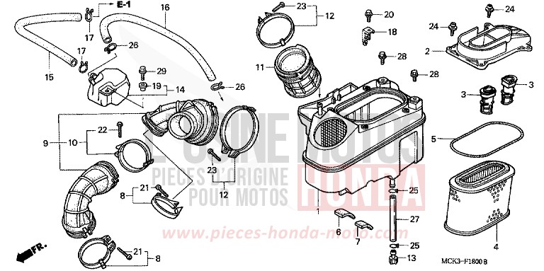 AIR CLEANER for Shadow BLACK (NH1) from 2002