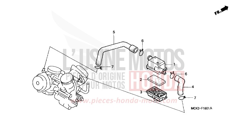SUB AIR CLEANER for Shadow BLACK (NH1) from 2002