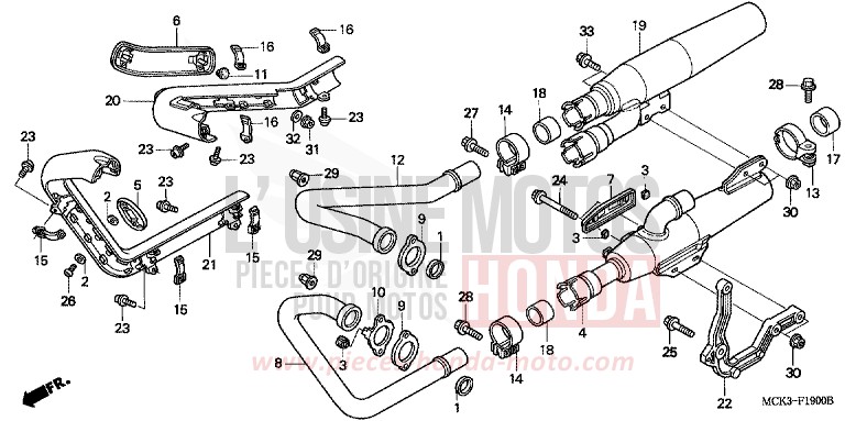 EXHAUST MUFFLER for Shadow BLACK (NH1) from 2002
