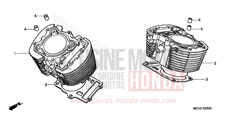 CILINDRO per Shadow REARL SEDONA RED (R223) del 2002