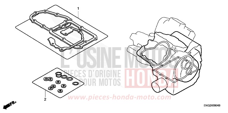 GASKET KIT B for Shadow REARL SEDONA RED (R223) from 2002
