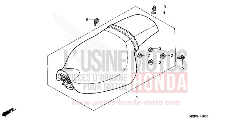 SELLA per Shadow REARL SEDONA RED (R223) del 2002