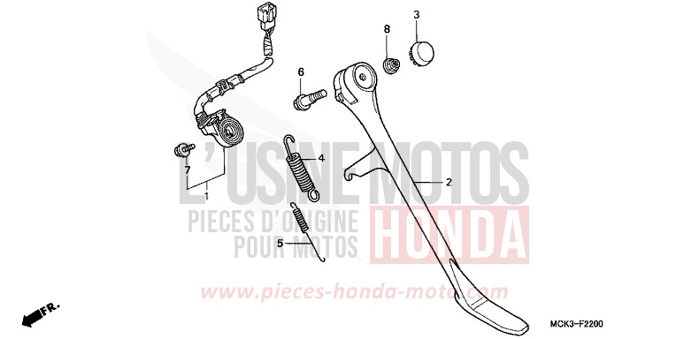 STAND for Shadow REARL SEDONA RED (R223) from 2002