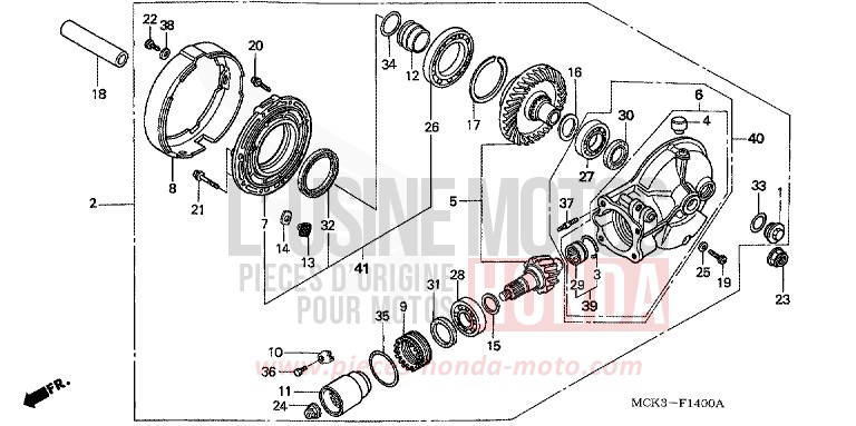 FINAL DRIVEN GEAR for Shadow STREAM SILVER METALLIC (NH469) from 2002