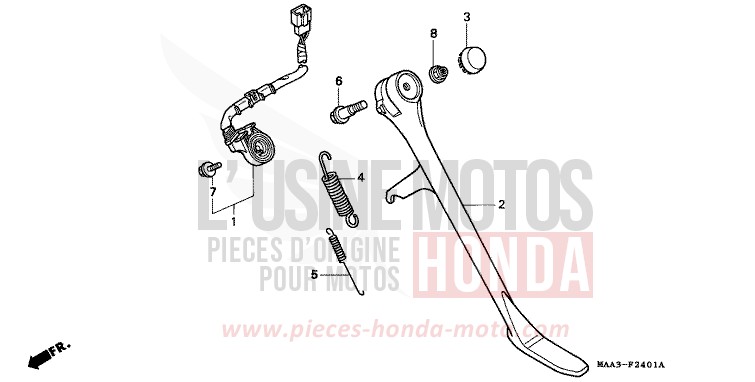 STAND (VT1100CV/CW/C2) for Shadow BLACK (NH1G) from 1995