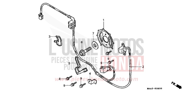PULSE GENERATOR (VT1100CS/CT/C2S/C2T) for Shadow PEARL ROYAL MAGENTA (RP151A) from 1996