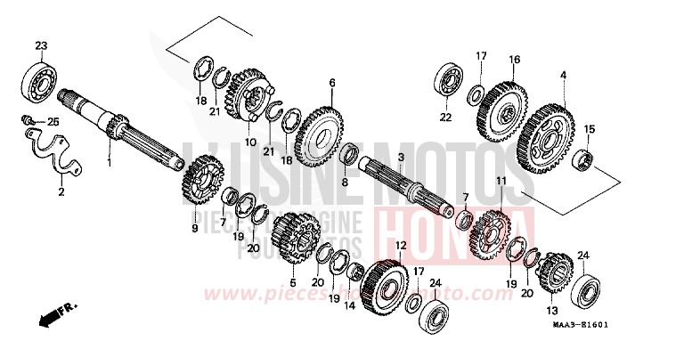 TRANSMISSION for Shadow PEARL ROYAL MAGENTA (RP151A) from 1996