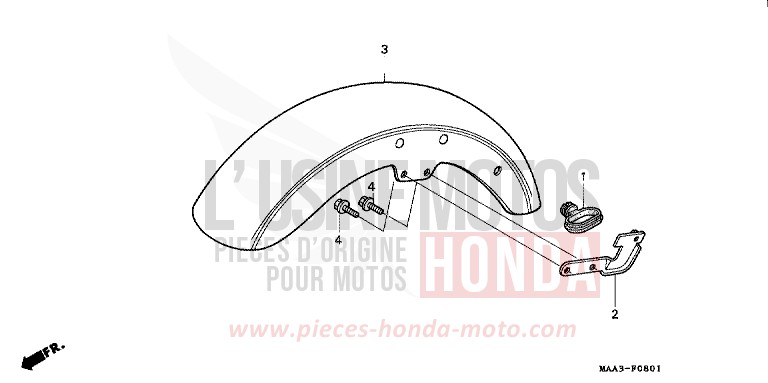 FRONT FENDER (VT1100C2) for Shadow PEARL ROYAL MAGENTA (RP151A) from 1996