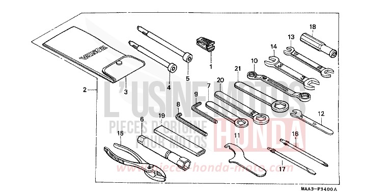 TOOLS for Shadow REARL SEDONA RED (R223U) from 1998