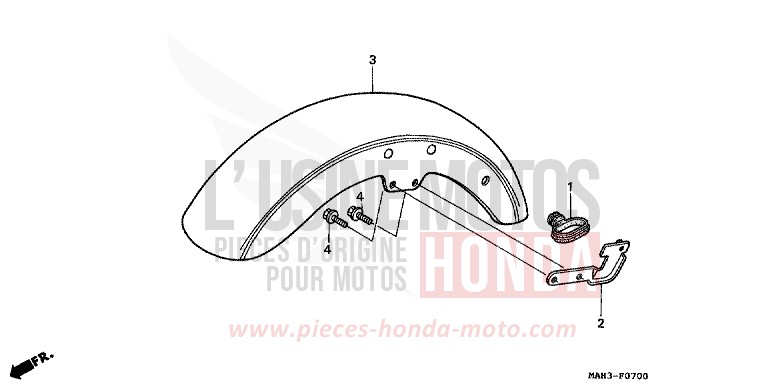 FRONT FENDER for Shadow BLACK (NH1) from 1999