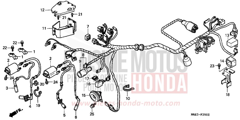 WIRE HARNESS for Shadow BLACK (NH1) from 1999