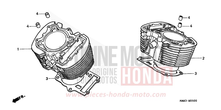 CILINDRO per Shadow REARL SEDONA RED (R223) del 1999