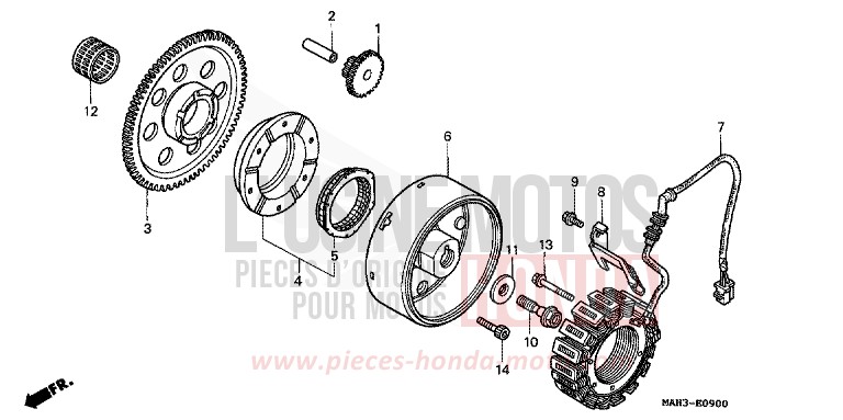GENERATOR for Shadow REARL SEDONA RED (R223) from 1999