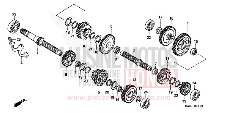 TRANSMISSION for Shadow REARL SEDONA RED (R223) from 1999