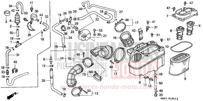 AIR CLEANER (2) for Shadow REARL SEDONA RED (R223) from 1999