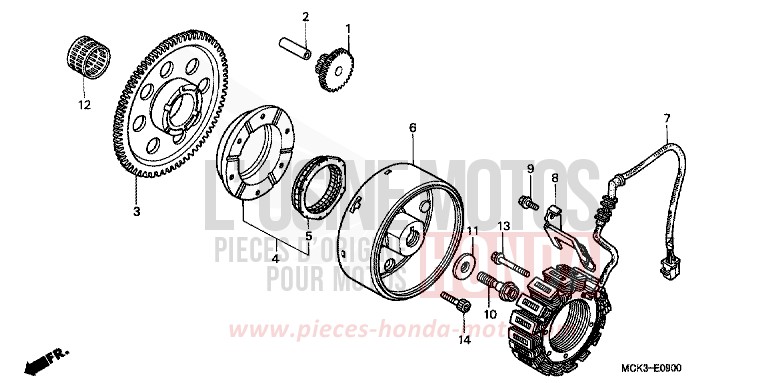 GENERATOR for Shadow BLACK (NH1) from 2000