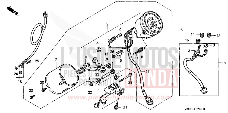 METER for Shadow BLACK (NH1) from 2000