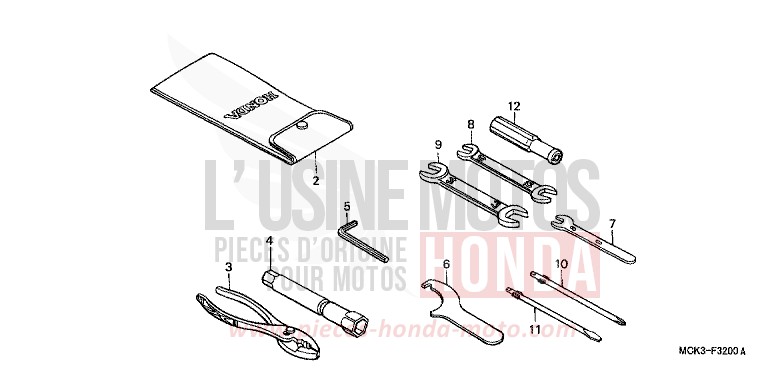 TOOLS for Shadow BLACK (NH1) from 2000
