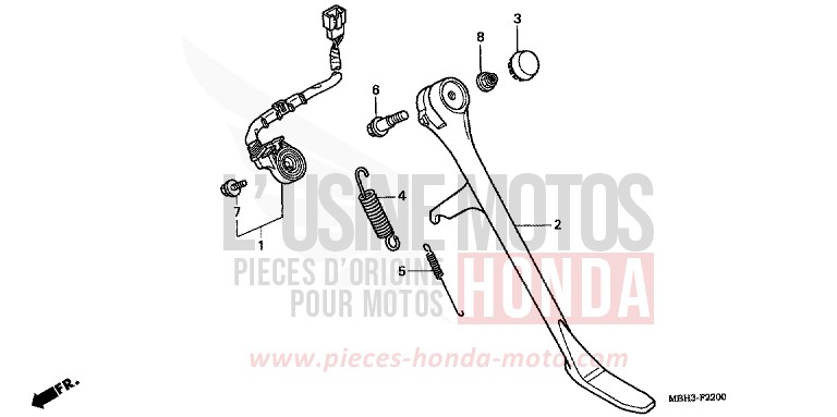 CAVALLETTO per Shadow REARL SEDONA RED (R223E) del 1999