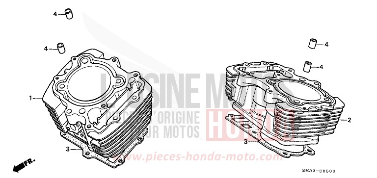 CYLINDER for Shadow BLACK-Z (NH1Z) from 1988