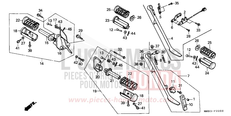 STEP/STAND for Shadow CANDY WINE BERRY RED-U (R114) from 1988