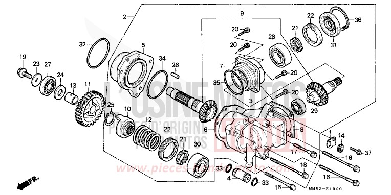 CROSS SHAFT for Shadow CANDY SPECTRA RED (R176BA) from 1994