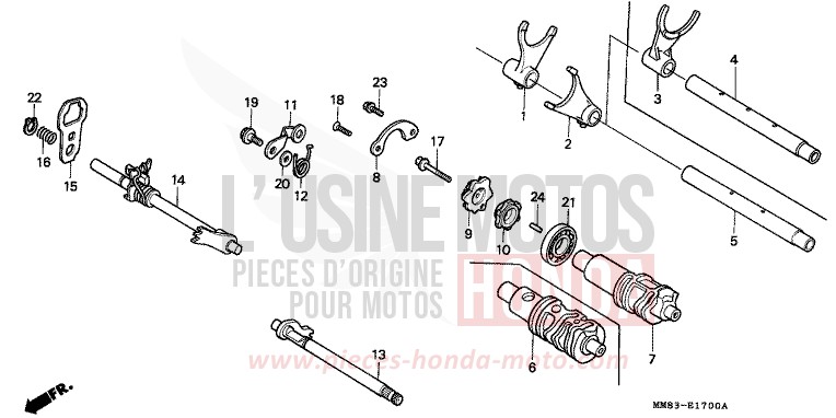 GEARSHIFT DRUM for Shadow PEARL ATLANTIS BLUE (B142AA) from 1994