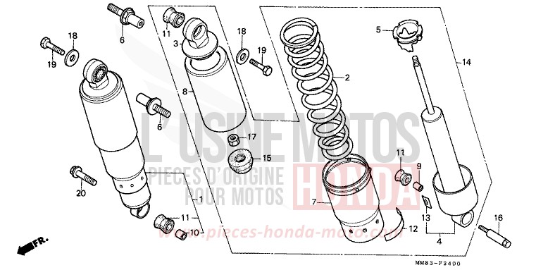 REAR CUSHION for Shadow PEARL ATLANTIS BLUE (B142AA) from 1994