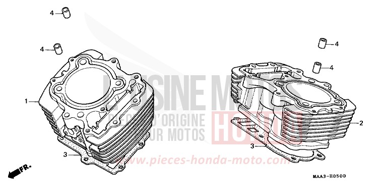 CYLINDER (VT1100CS/CT) for Shadow PEARL ATLANTIS BLUE (B142AA) from 1995